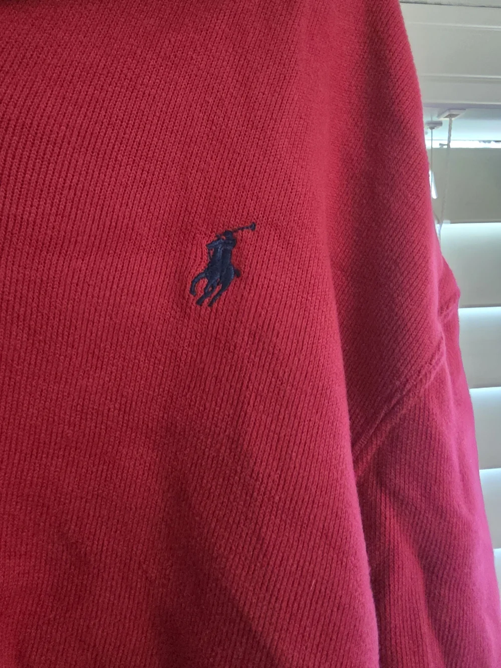Polo by Ralph Lauren Men's Red Quarter-Zip Sweater